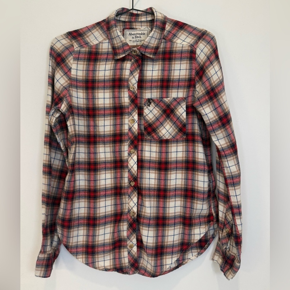 Abercrombie & Fitch Multicolor Plaid Flannel Shirt